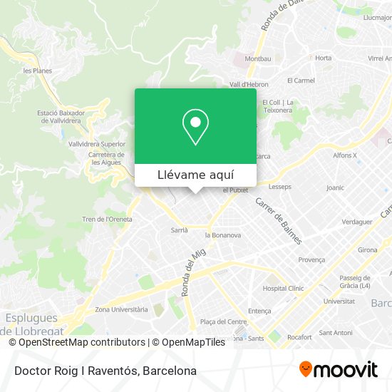 Mapa Doctor Roig I Raventós