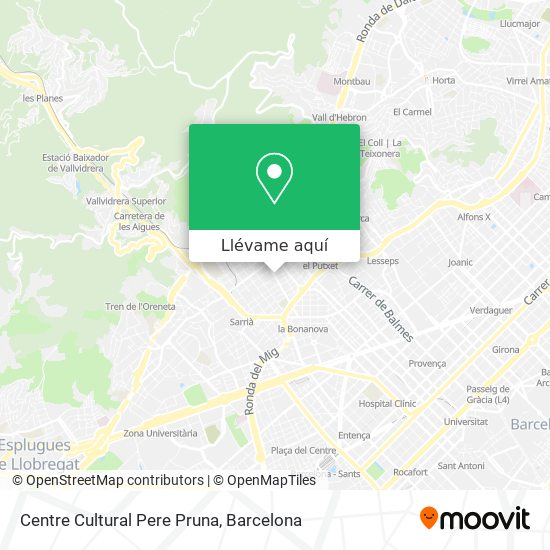 Mapa Centre Cultural Pere Pruna