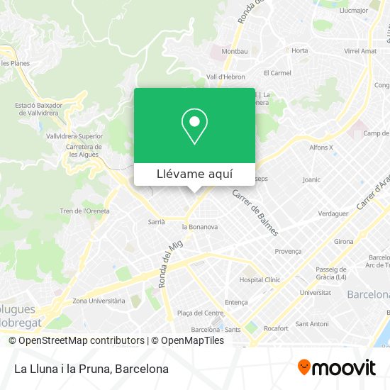 Mapa La Lluna i la Pruna