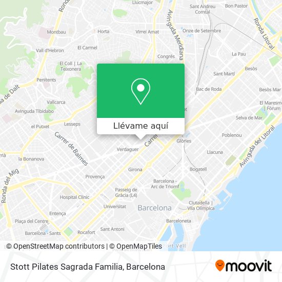 Mapa Stott Pilates Sagrada Familia