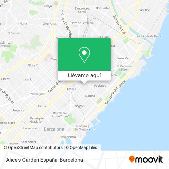 Mapa Alice's Garden España
