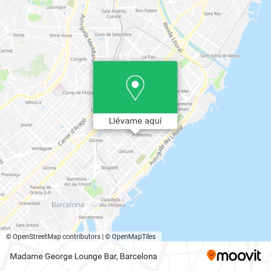 Mapa Madame George Lounge Bar