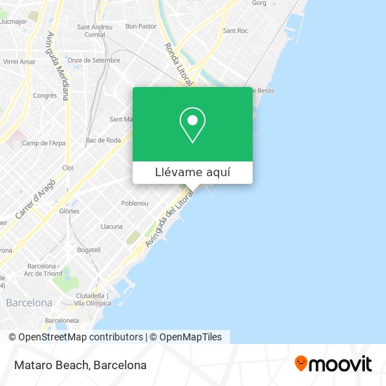 Mapa Mataro Beach