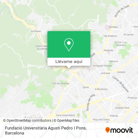 Mapa Fundació Universitària Agustí Pedro I Pons