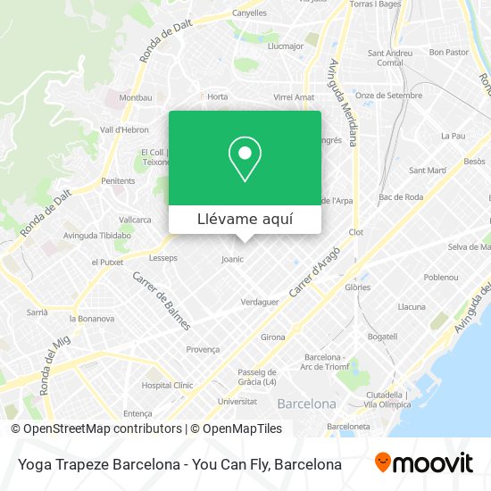 Mapa Yoga Trapeze Barcelona - You Can Fly