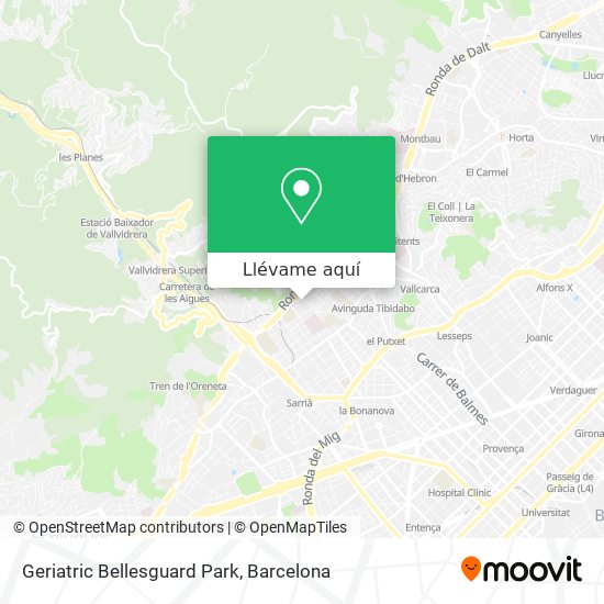 Mapa Geriatric Bellesguard Park