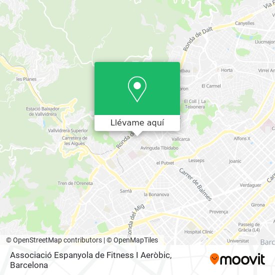 Mapa Associació Espanyola de Fitness I Aeròbic