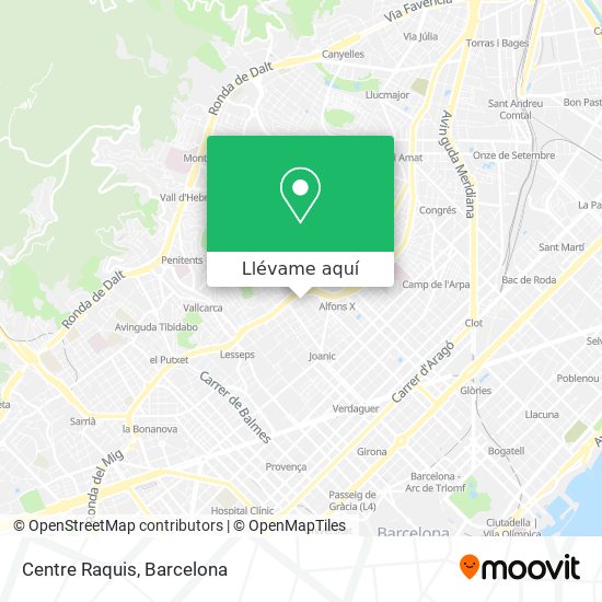 Mapa Centre Raquis