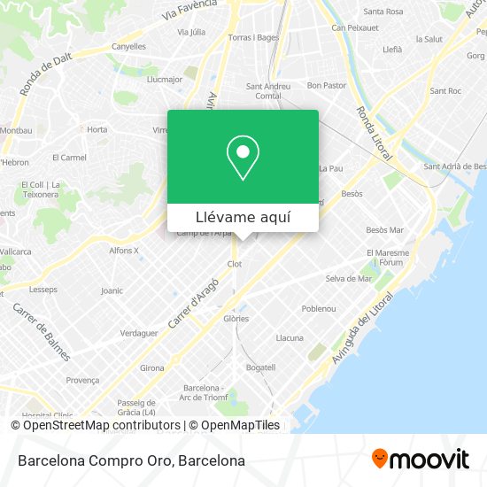 Mapa Barcelona Compro Oro