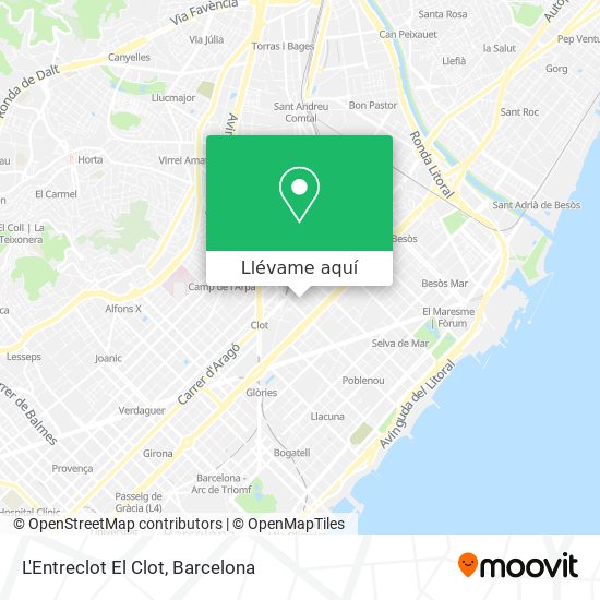Mapa L'Entreclot El Clot