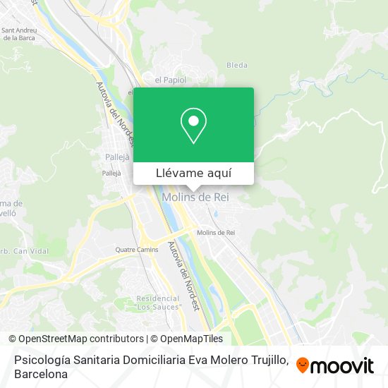 Mapa Psicología Sanitaria Domiciliaria Eva Molero Trujillo