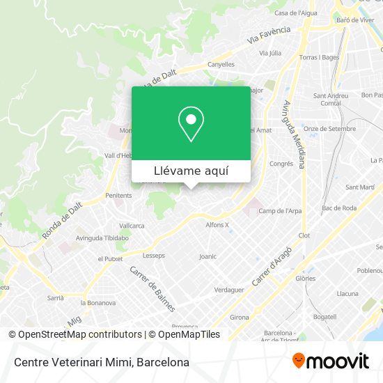 Mapa Centre Veterinari Mimi
