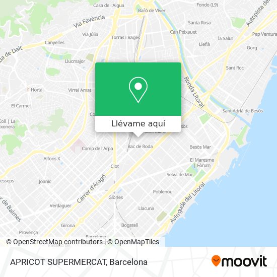 Mapa APRICOT SUPERMERCAT