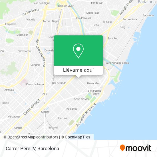 Mapa Carrer Pere IV