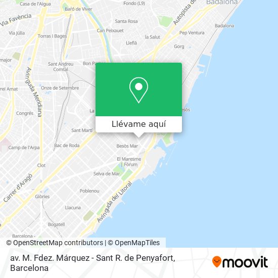 Mapa av. M. Fdez. Márquez - Sant R. de Penyafort