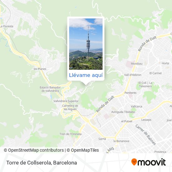 Mapa Torre de Collserola