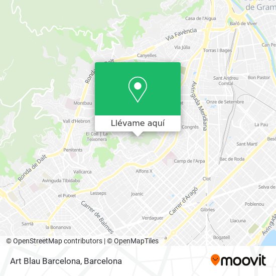 Mapa Art Blau Barcelona