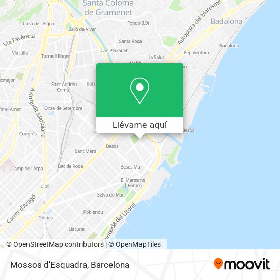 Mapa Mossos d'Esquadra