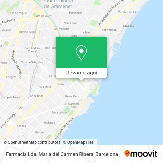 Mapa Farmacia Lda. Maria del Carmen Ribera