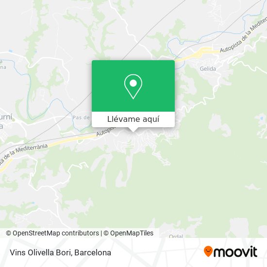 Mapa Vins Olivella Bori