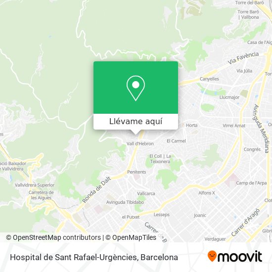 Mapa Hospital de Sant Rafael-Urgències