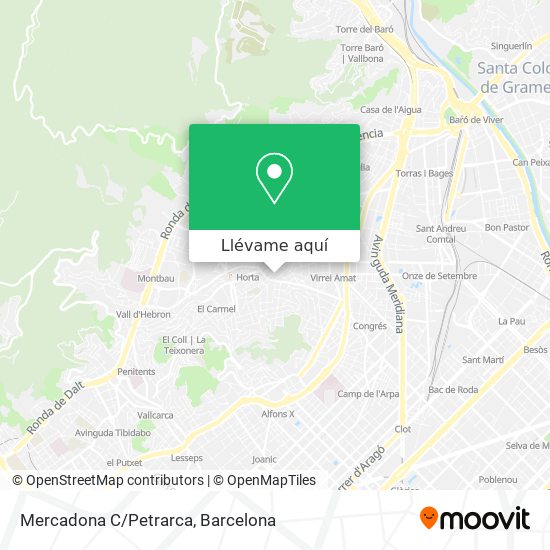 Mapa Mercadona C/Petrarca