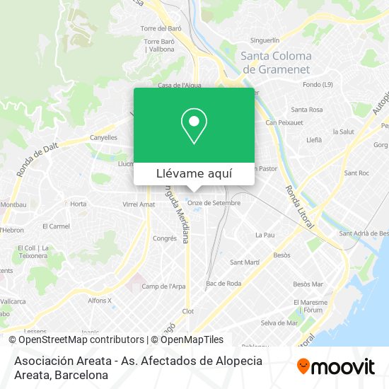 Mapa Asociación Areata - As. Afectados de Alopecia Areata