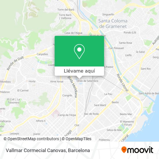 Mapa Vallmar Cormecial Canovas
