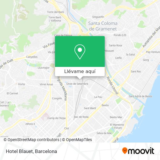 Mapa Hotel Blauet