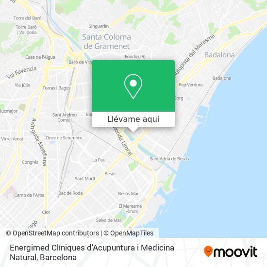 Mapa Energimed Clíniques d'Acupuntura i Medicina Natural