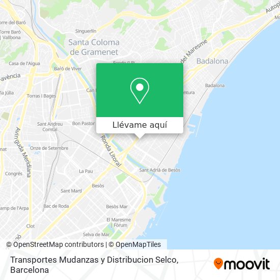 Mapa Transportes Mudanzas y Distribucion Selco