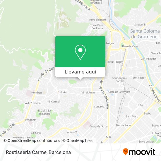 Mapa Rostisseria Carme