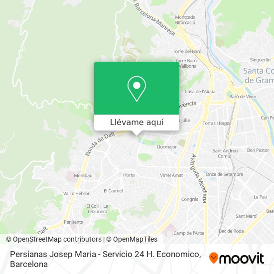 Mapa Persianas Josep Maria - Servicio 24 H. Economico