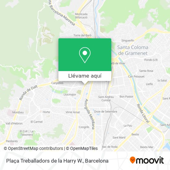 Mapa Plaça Treballadors de la Harry W.
