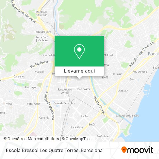 Mapa Escola Bressol Les Quatre Torres