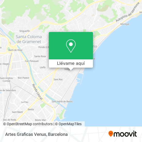 Mapa Artes Graficas Venus