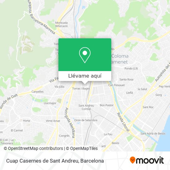 Mapa Cuap Casernes de Sant Andreu