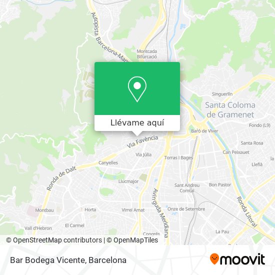 Mapa Bar Bodega Vicente