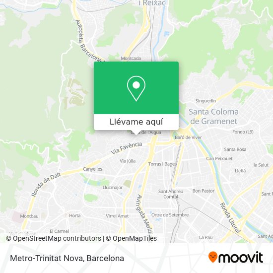 Mapa Metro-Trinitat Nova