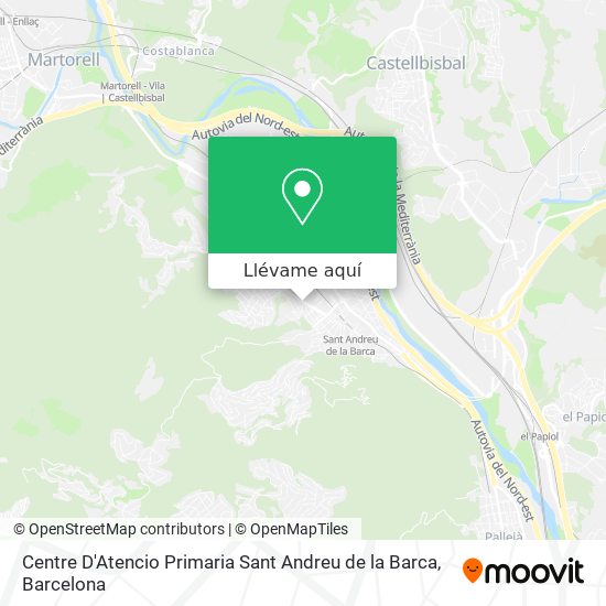 Mapa Centre D'Atencio Primaria Sant Andreu de la Barca