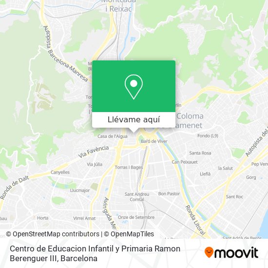 Mapa Centro de Educacion Infantil y Primaria Ramon Berenguer III