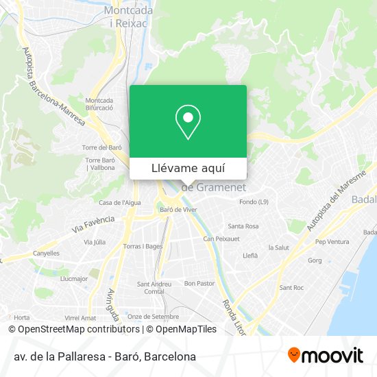 Mapa av. de la Pallaresa - Baró