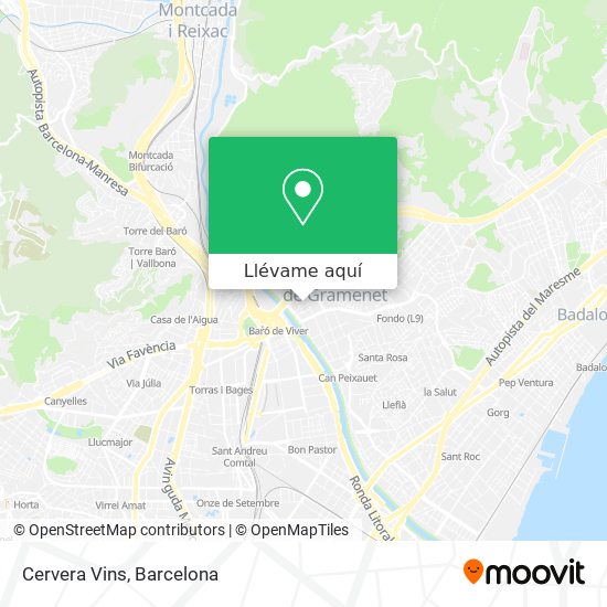 Mapa Cervera Vins