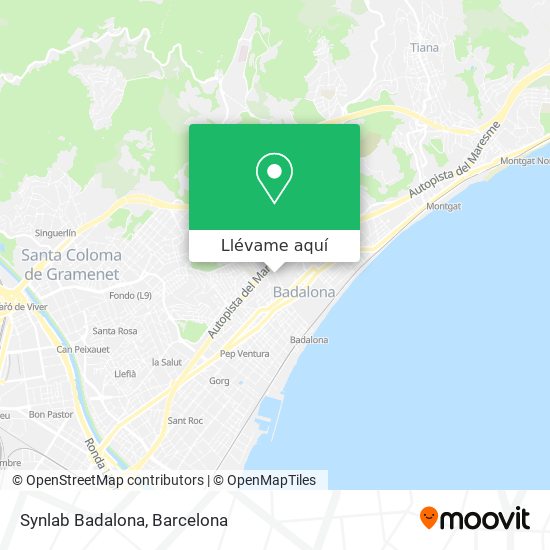 Mapa Synlab Badalona