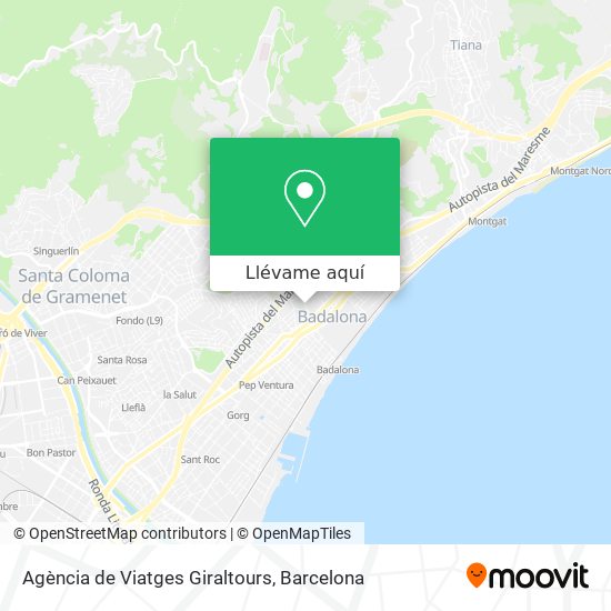 Mapa Agència de Viatges Giraltours