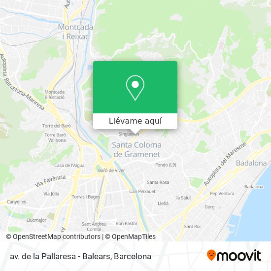 Mapa av. de la Pallaresa - Balears