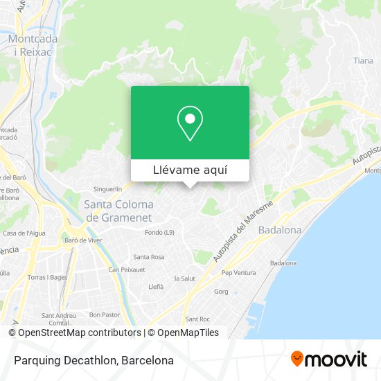 Mapa Parquing Decathlon
