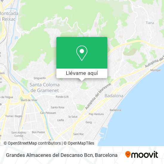 Mapa Grandes Almacenes del Descanso Bcn