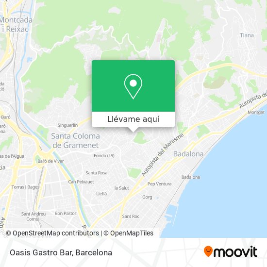 Mapa Oasis Gastro Bar