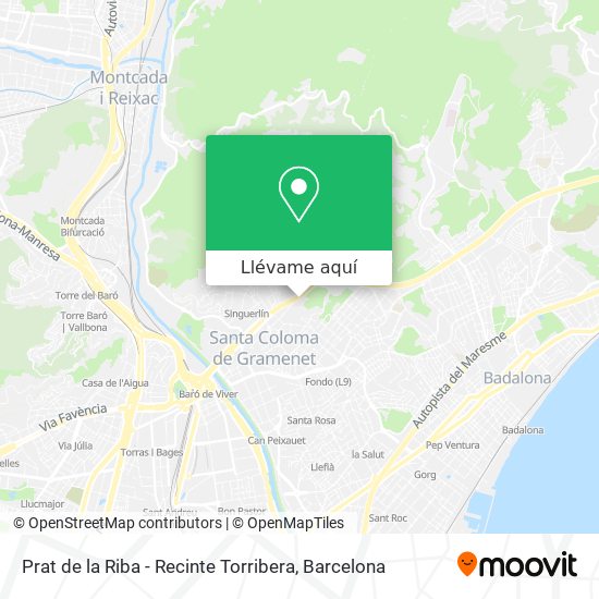 Mapa Prat de la Riba - Recinte Torribera